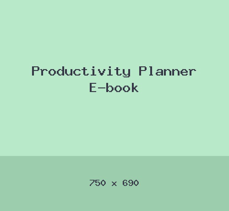 Productivity Planner E-book