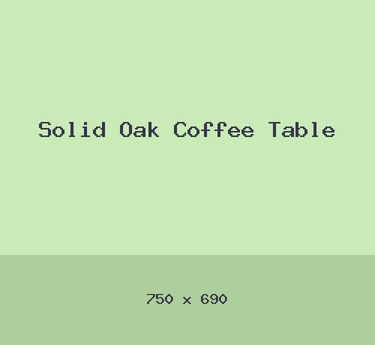 Solid Oak Coffee Table